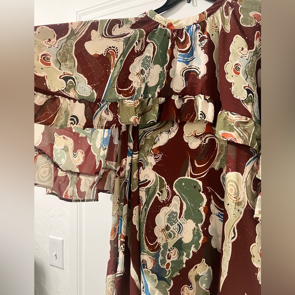 Multicolor Abstract Patterned Dress - image 3